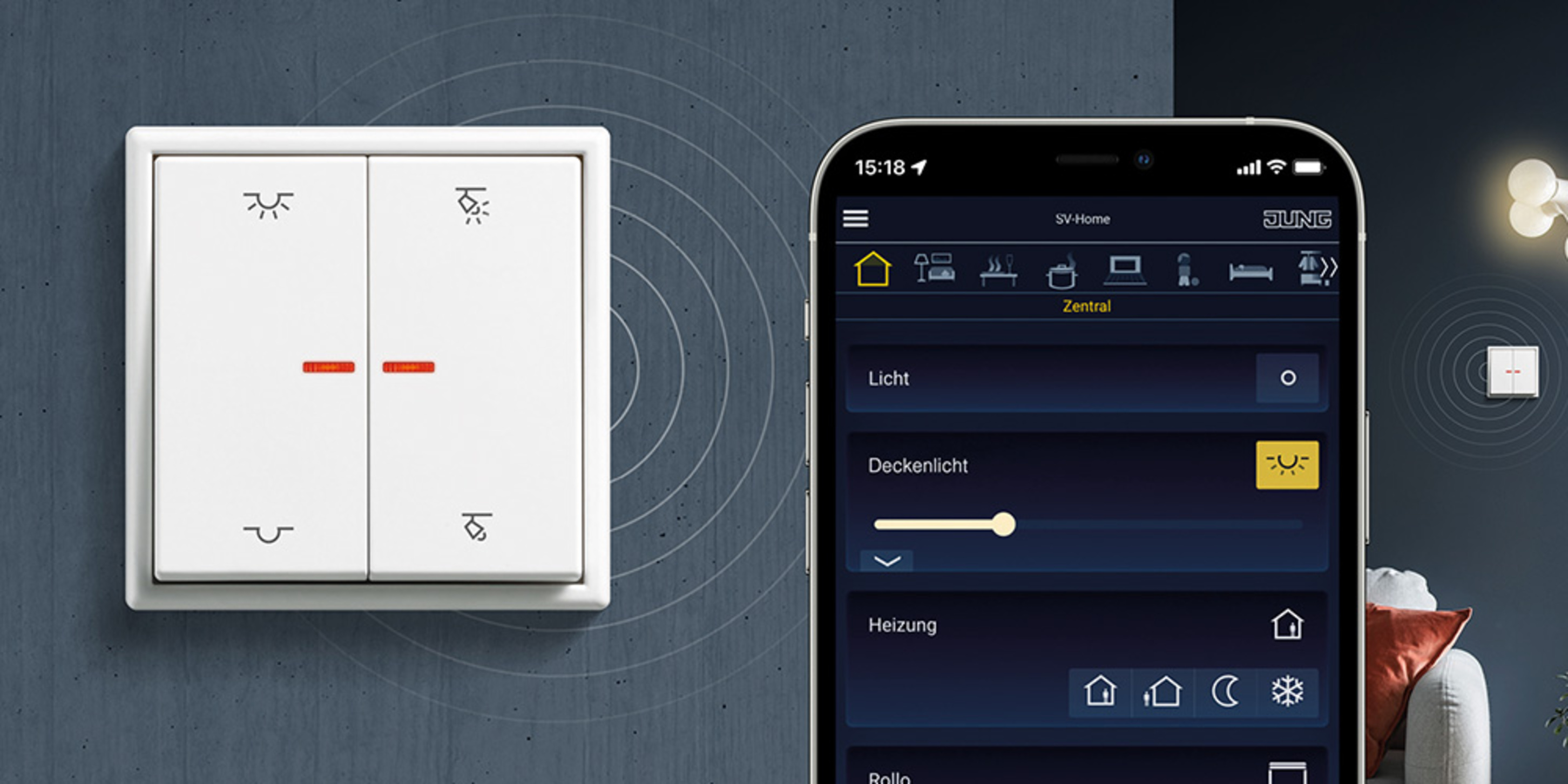 KNX RF Taster bei Nova Green Energy GmbH in Wolferstadt